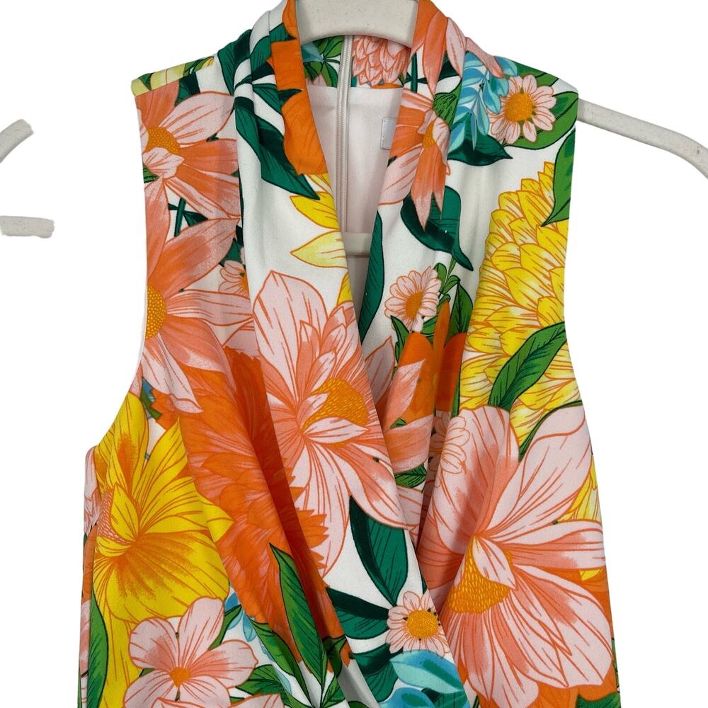 Great Jones Hawaiian Floral Romper Size XS Orange - Picture 5 of 14